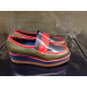 POLLINI mocassino verde/blu/rosso