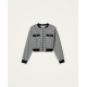 TWIN SET bomber pied de poule